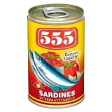 555 SARDINES IN TOMATO SAUCE WITH CHILI EOE 155G